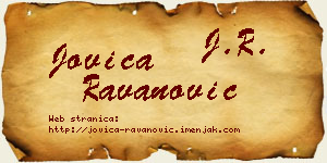Jovica Ravanović vizit kartica